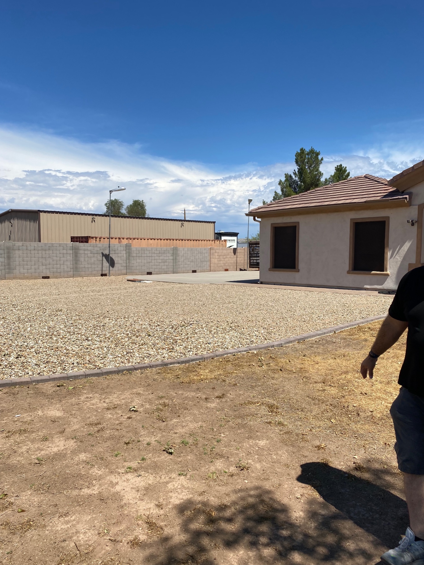 Aurora Estate — front yard before paver drive and RV pad