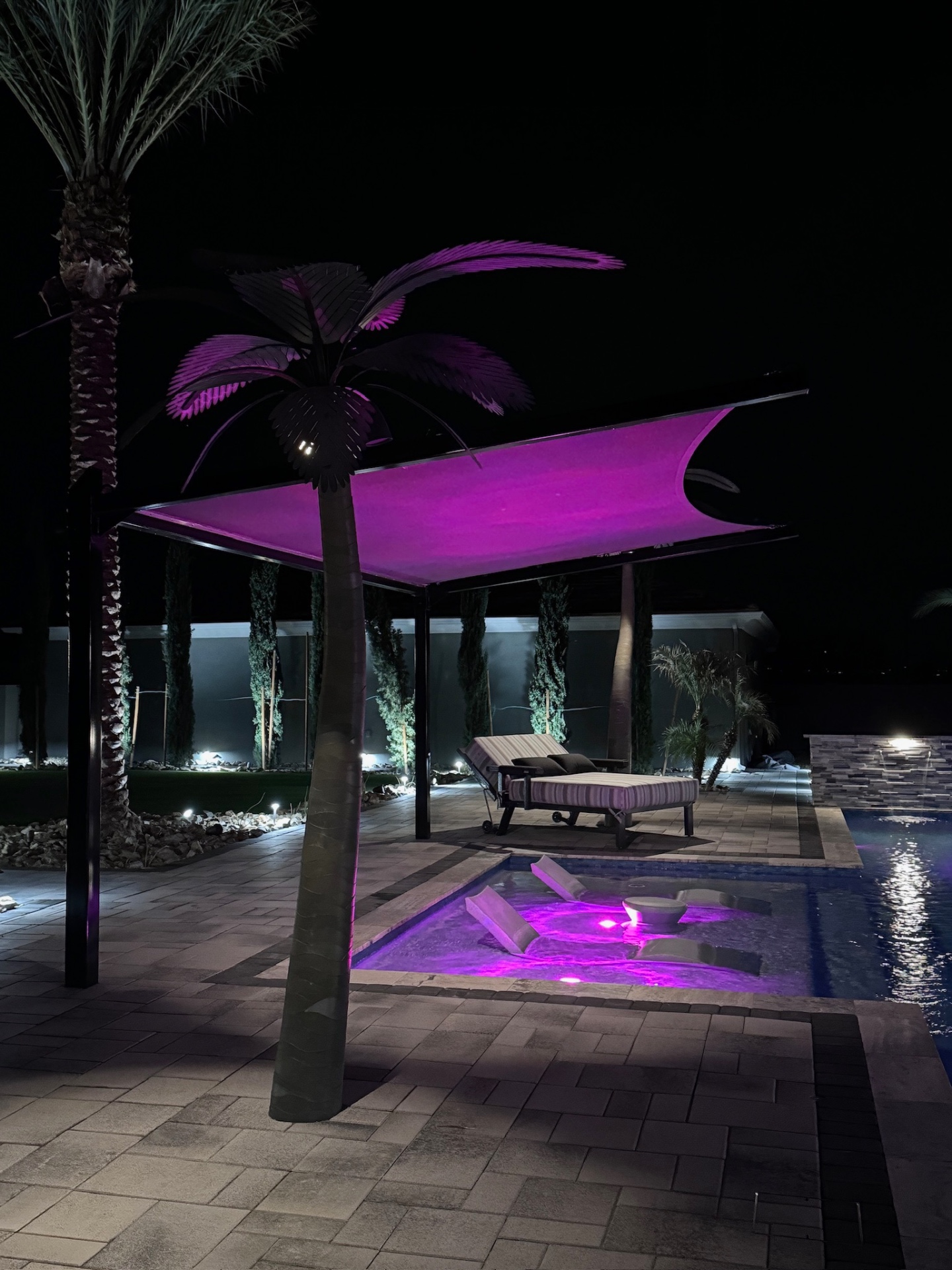 Aurora Estate — Magenta lighting scene